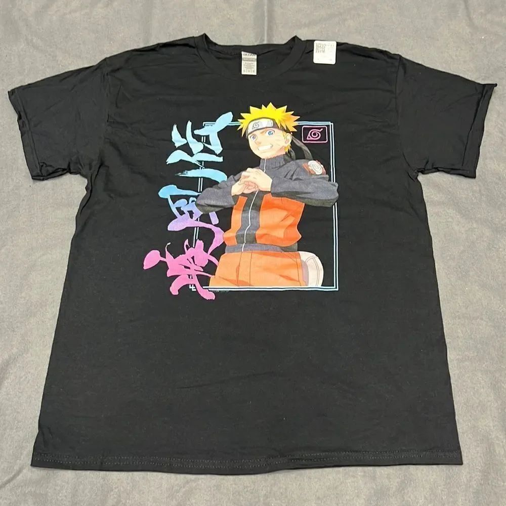 Naruto Shippuden Shonen Jump 2002 MK T-shirt Black Size Large